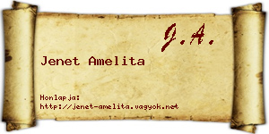 Jenet Amelita névjegykártya
